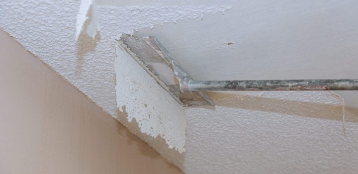 popcorn ceiling removal with a special tool